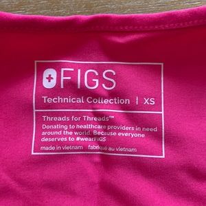 Hot pink figs scrub top